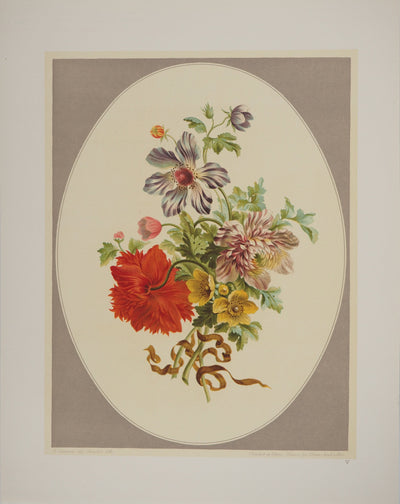 John EDWARDS : Fleurs et Bouquets : Une composition printanière, Lithographie originale (vue générale) - Crédit photo : Galerie Art.Paris