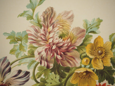 John EDWARDS : Fleurs et Bouquets : Une composition printanière, Lithographie originale (photo de détail 3) - Crédit photo : Galerie Art.Paris