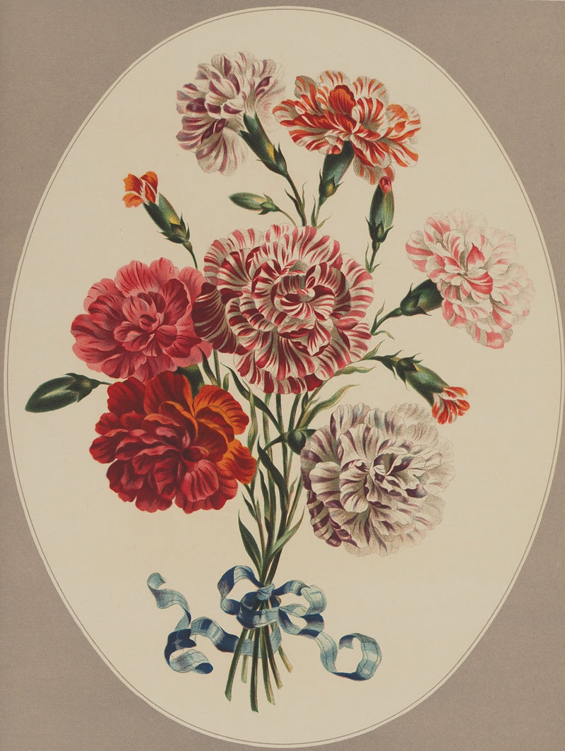 John EDWARDS : Fleurs et Bouquets : Les œillets du fleuriste, Lithographie originale (photo de détail 3) - Crédit photo : Galerie Art.Paris