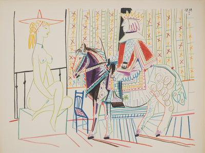 Pablo PICASSO : Le roi et la courtisane, Lithographie