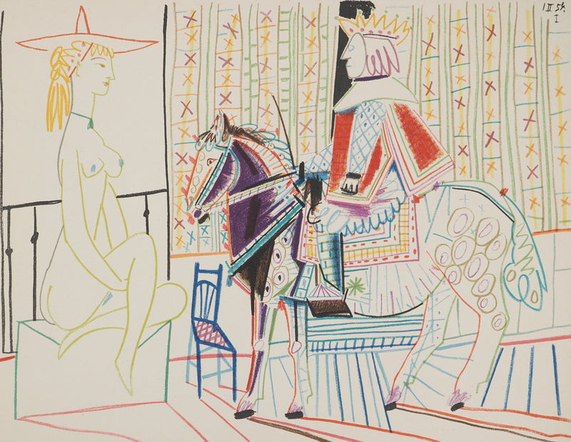 Pablo PICASSO : Le roi et la courtisane, Lithographie