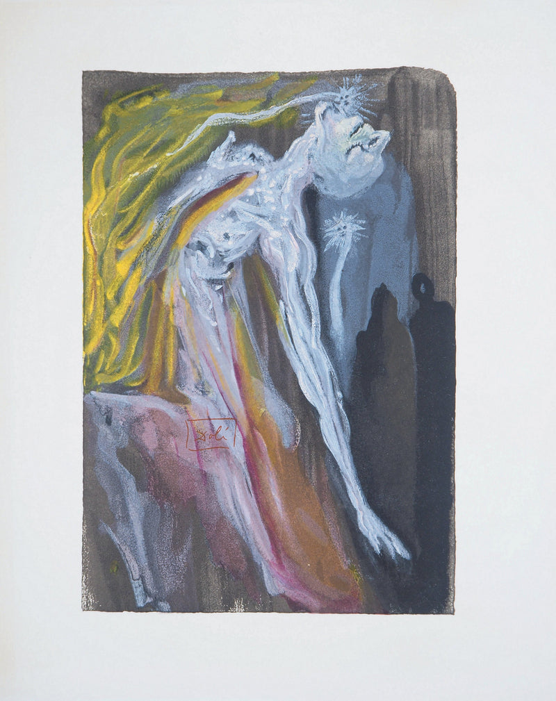 Salvador DALI : Les furies, Bois gravé original signé