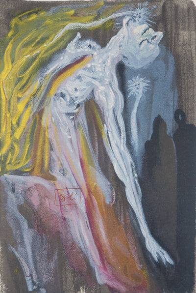 Salvador DALI : Les furies, Bois gravé original signé