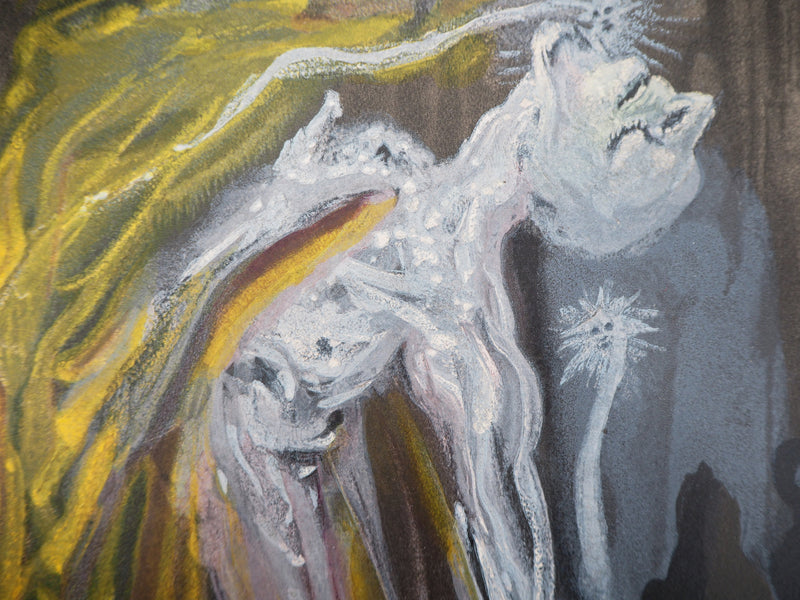Salvador DALI : Les furies, Bois gravé original signé