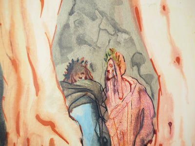 Salvador DALI : La montée de Géryon, Bois gravé original signé