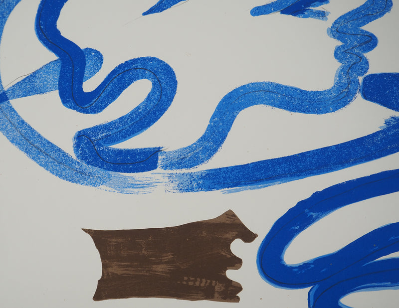 Georges BRAQUE : Profil à la palette, Lithographie originale (photo de détail 5) - Crédit photo : Galerie Art.Paris