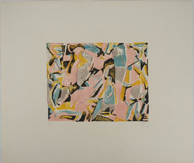 André LANSKOY : Composition chromatique, Lithographie originale (vue générale) - Crédit photo : Galerie Art.Paris