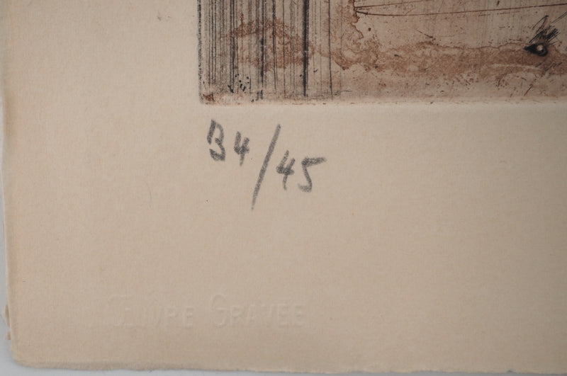 Roger BERTEMES : Jour doré, Gravure originale (photo de détail 7) - Crédit photo : Galerie Art.Paris