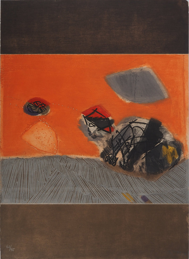 Jose ORTEGA : Aux Champs, Gravure originale (photo de détail 3) - Crédit photo : Galerie Art.Paris