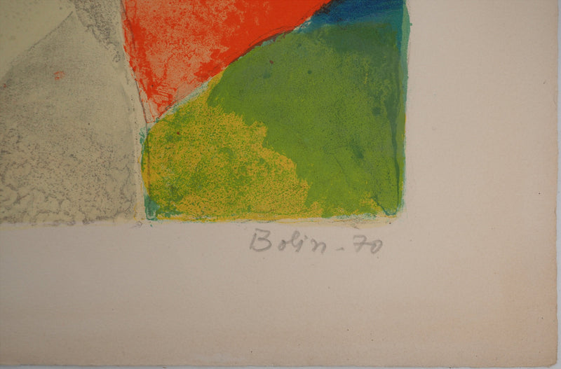 Gustav BOLIN : Explosion chromatique, Lithographie originale (photo de détail 2) - Crédit photo : Galerie Art.Paris