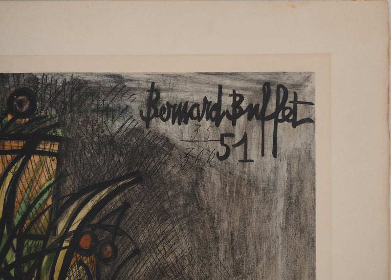 Bernard BUFFET : Clown trist, Lithographie originale (photo de détail 2) - Crédit photo : Galerie Art.Paris