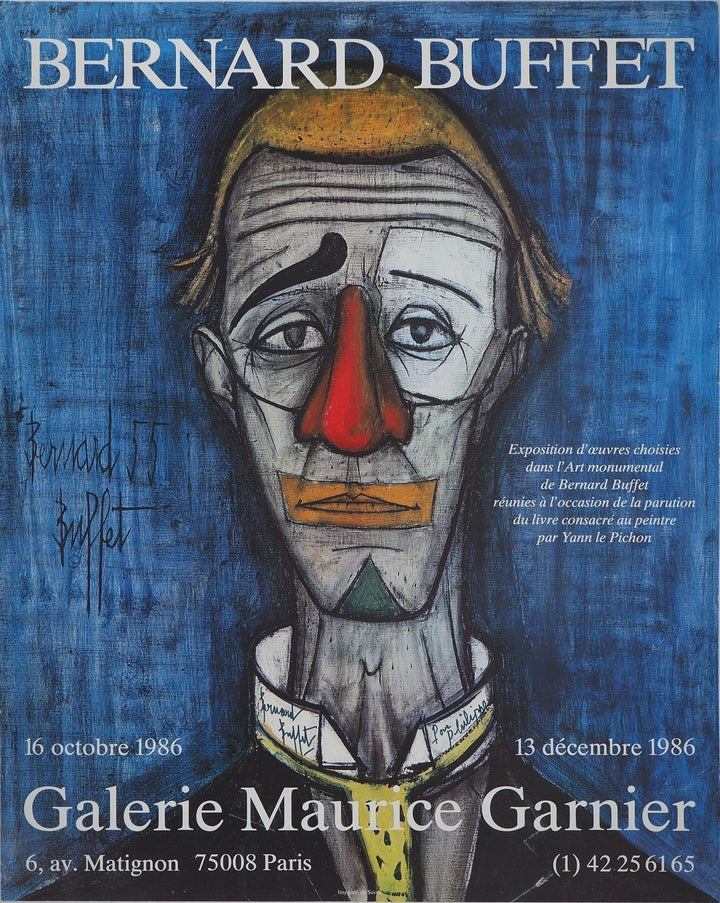 Bernard BUFFET: Portrait of a clown, Original poster – art.paris