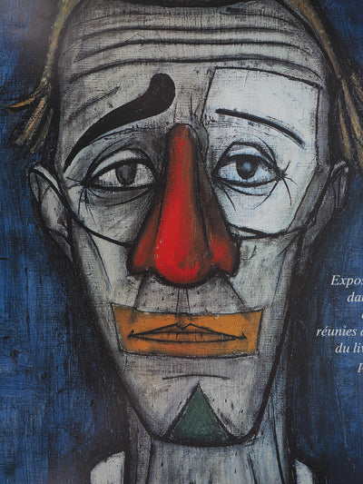 Bernard BUFFET : Portrait de clown, Affiche originale (photo de détail 5) - Crédit photo : Galerie Art.Paris