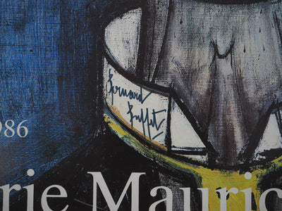 Bernard BUFFET : Portrait de clown, Affiche originale (photo de détail 2) - Crédit photo : Galerie Art.Paris