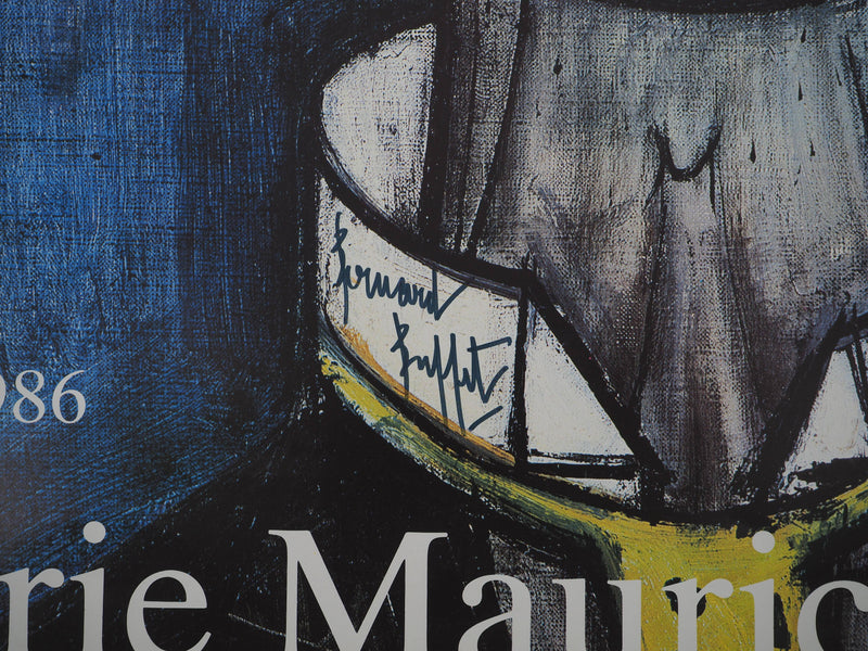 Bernard BUFFET : Portrait de clown, Affiche originale (photo de détail 2) - Crédit photo : Galerie Art.Paris
