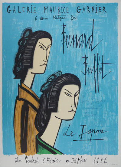 Bernard BUFFET : Japon, les Geishas, Affiche originale (vue générale) - Crédit photo : Galerie Art.Paris