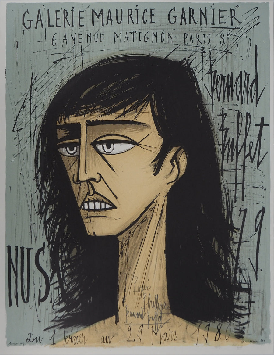 Gravure Originale Signée Bernard Buffet - Bonville, La Route De Paris 1975