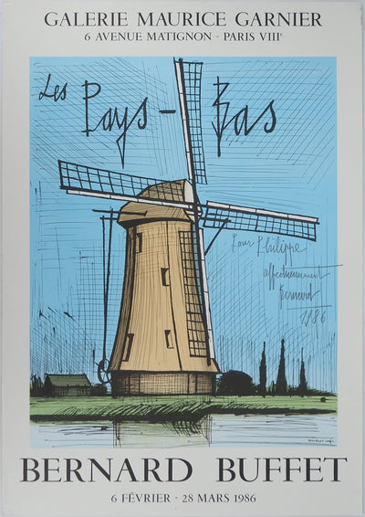 Bernard BUFFET : Pays-Bas : Le Moulin, Affiche originale (vue générale) - Crédit photo : Galerie Art.Paris