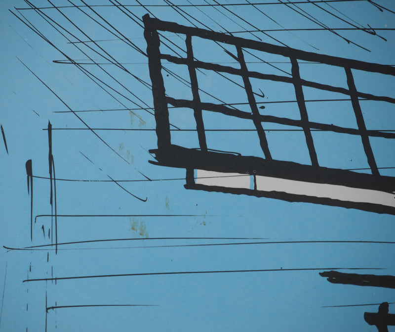 Bernard BUFFET : Pays-Bas : Le Moulin, Affiche originale (photo de détail 6) - Crédit photo : Galerie Art.Paris