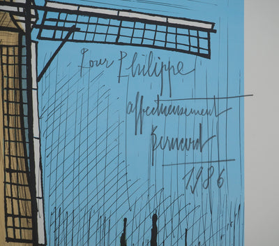 Bernard BUFFET : Pays-Bas : Le Moulin, Affiche originale (photo de détail 2) - Crédit photo : Galerie Art.Paris