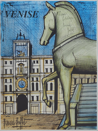 Bernard BUFFET : Venise, Affiche originale (photo de détail 4) - Crédit photo : Galerie Art.Paris