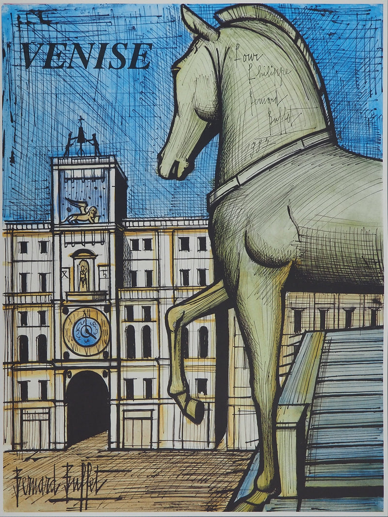 Bernard BUFFET : Venise, Affiche originale (photo de détail 4) - Crédit photo : Galerie Art.Paris