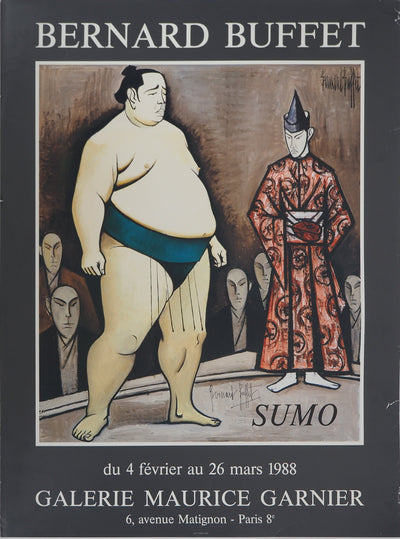 Bernard BUFFET : Japon, Le sumo, Affiche originale (vue générale) - Crédit photo : Galerie Art.Paris