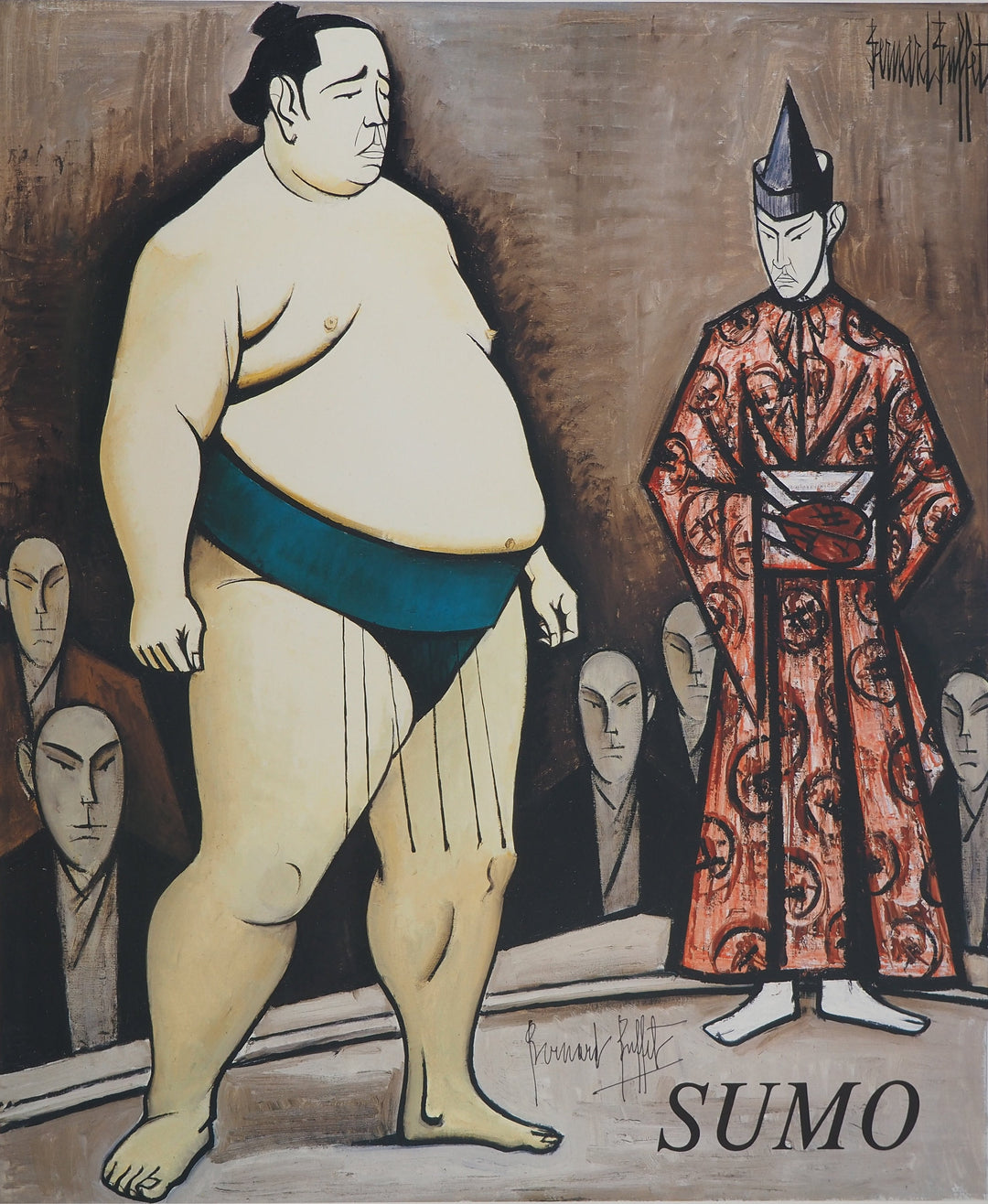 ベルナール・ビュッフェ、【LE JAPON-Sumo Rikishi】 ベルナール・ビュッフェ、【LE JAPON-Sumo Rikishi】 - メルカリ