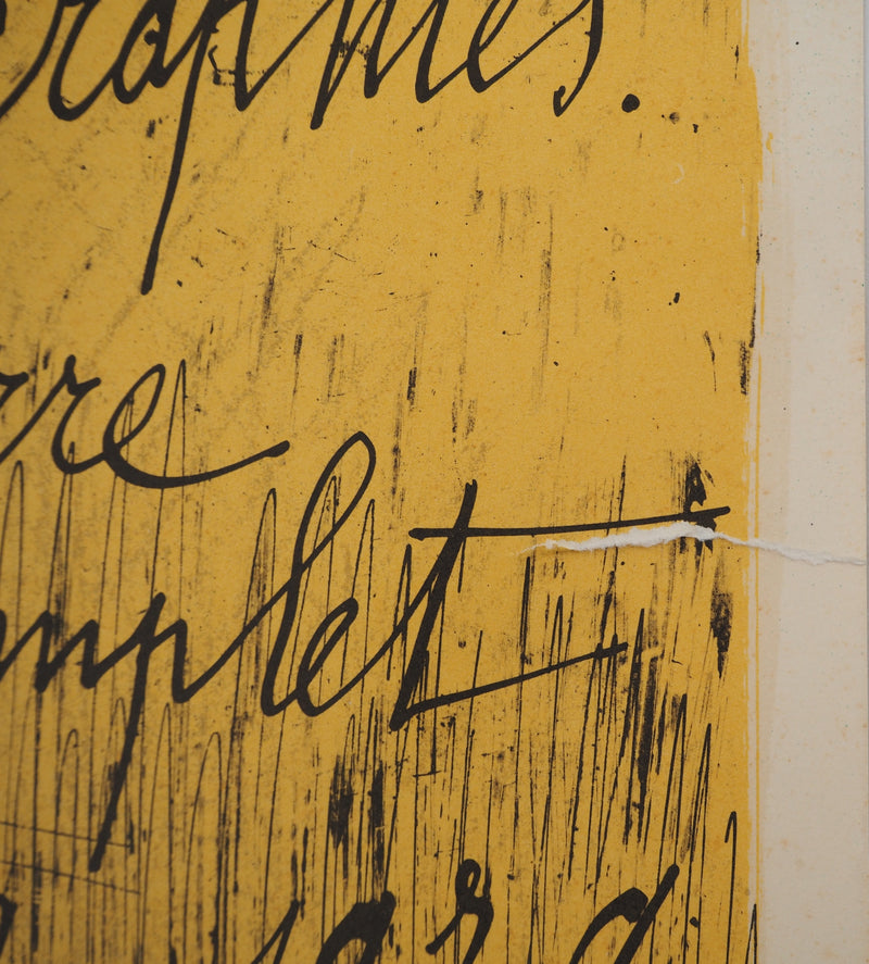 Bernard BUFFET : Primevères bleues, Affiche originale (photo de détail 8) - Crédit photo : Galerie Art.Paris