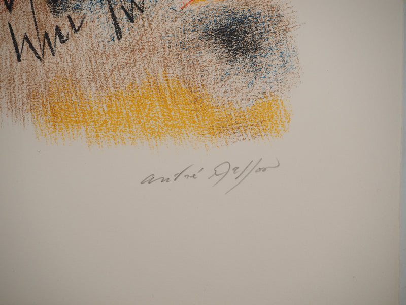 André MASSON : Astres et visages, Lithographie originale (photo de détail 2) - Crédit photo : Galerie Art.Paris