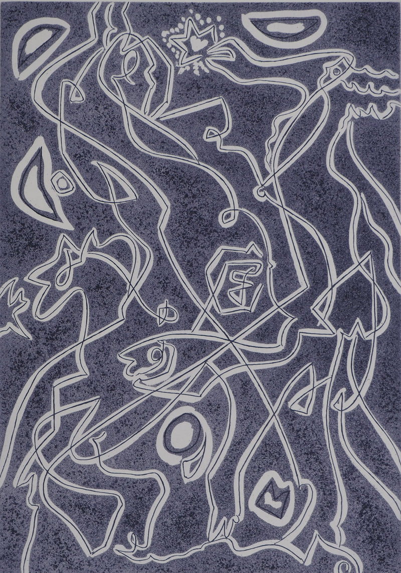 André MASSON : Entrelac de figures, Gravure originale (photo de détail 3) - Crédit photo : Galerie Art.Paris