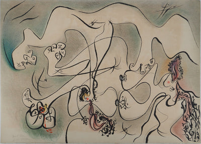 André MASSON : Composition érotique, Lithographie originale (vue générale) - Crédit photo : Galerie Art.Paris