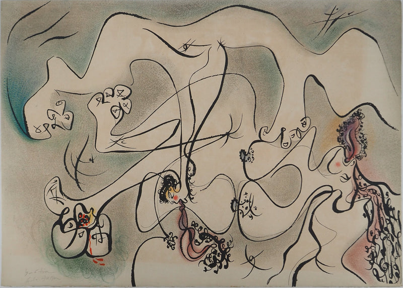 André MASSON : Composition érotique, Lithographie originale (vue générale) - Crédit photo : Galerie Art.Paris