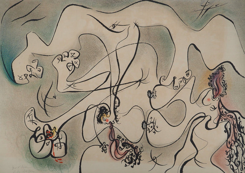 André MASSON : Composition érotique, Lithographie originale (photo de détail 3) - Crédit photo : Galerie Art.Paris