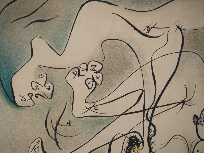 André MASSON : Composition érotique, Lithographie originale (photo de détail 4) - Crédit photo : Galerie Art.Paris