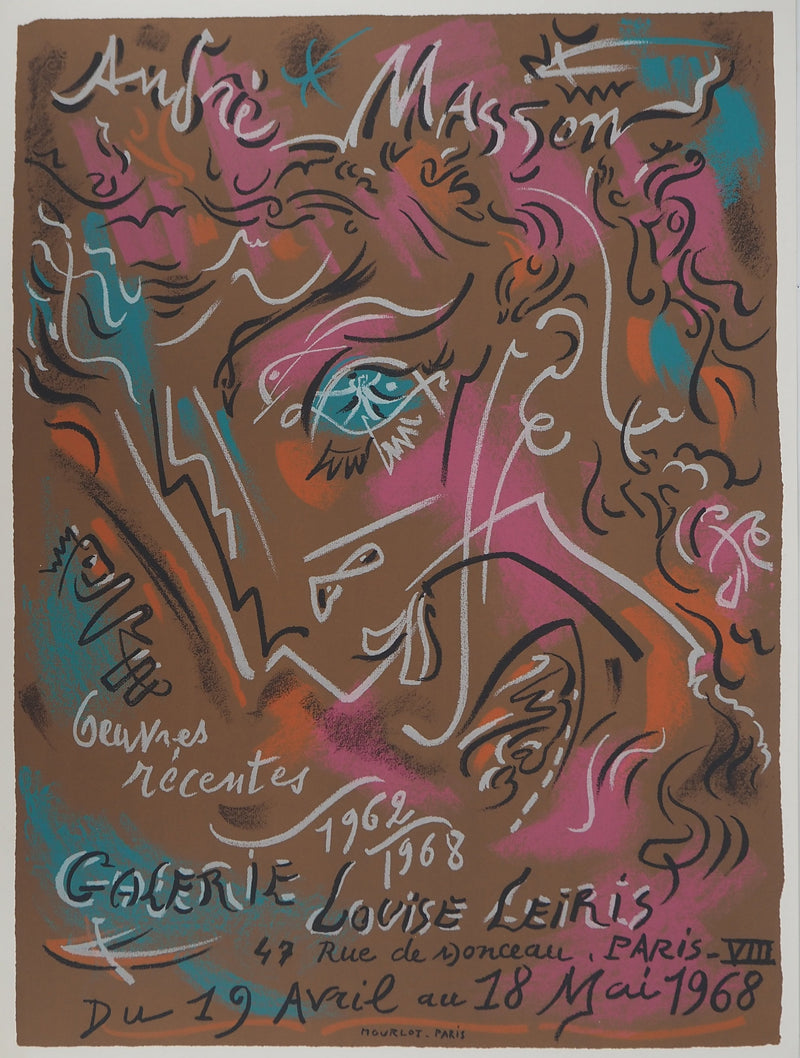 André MASSON : Profil surréaliste, Affiche originale (vue générale) - Crédit photo : Galerie Art.Paris