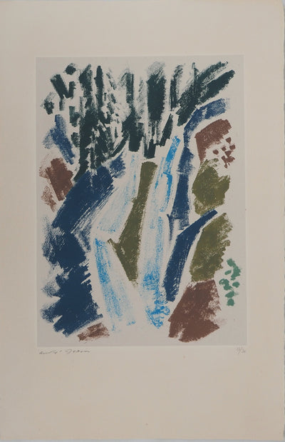 André MASSON : La cascade bleue, Lithographie originale (vue générale) - Crédit photo : Galerie Art.Paris