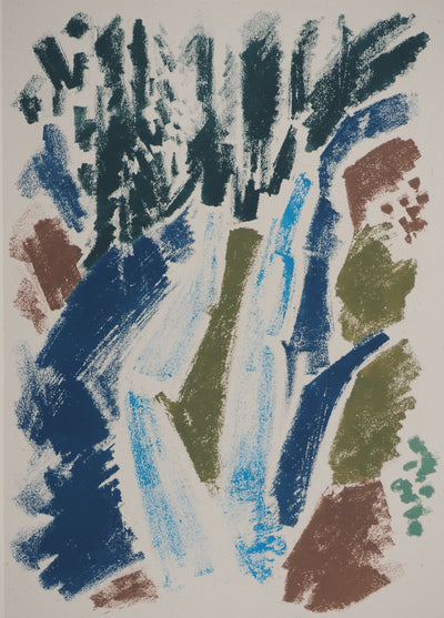 André MASSON : La cascade bleue, Lithographie originale (photo de détail 3) - Crédit photo : Galerie Art.Paris