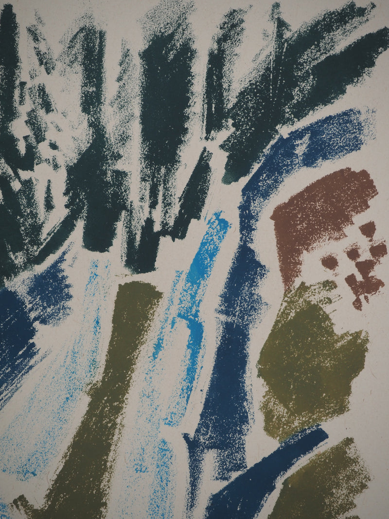 André MASSON : La cascade bleue, Lithographie originale (photo de détail 4) - Crédit photo : Galerie Art.Paris