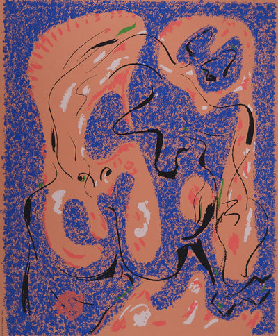 André MASSON : Personnages surréalistes, Affiche originale (photo de détail 2) - Crédit photo : Galerie Art.Paris