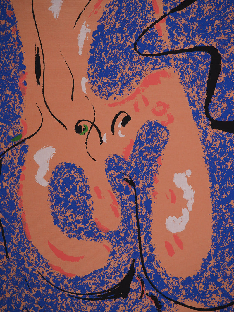 André MASSON : Personnages surréalistes, Affiche originale (photo de détail 4) - Crédit photo : Galerie Art.Paris