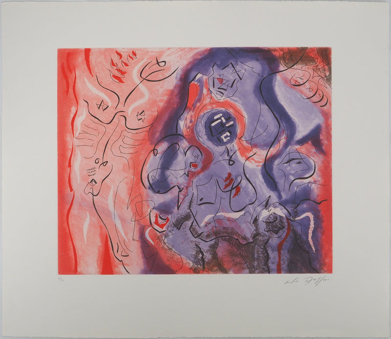 André MASSON : Désir et tentation, Gravure originale (vue générale) - Crédit photo : Galerie Art.Paris
