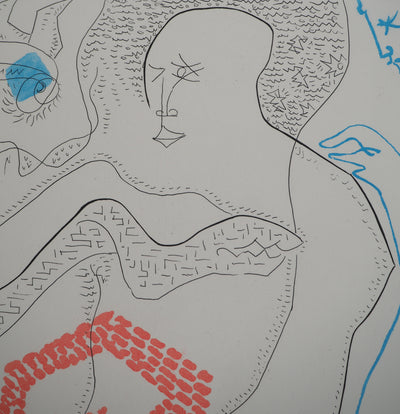 André MASSON : Deux hommes, Gravure originale (photo de détail 4) - Crédit photo : Galerie Art.Paris