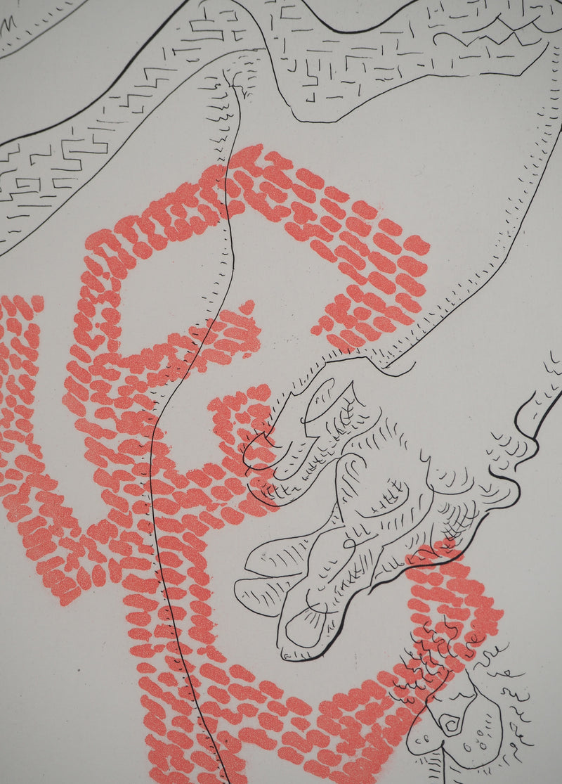 André MASSON : Deux hommes, Gravure originale (photo de détail 5) - Crédit photo : Galerie Art.Paris