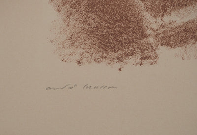 André MASSON : Portrait à la flûte, Lithographie originale (photo de détail 2) - Crédit photo : Galerie Art.Paris