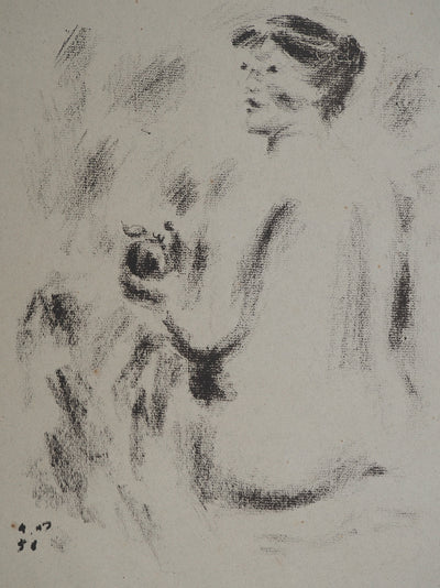 André MASSON : Femme nue de dos, Lithographie originale (photo de détail 2) - Crédit photo : Galerie Art.Paris