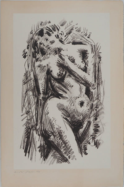 André MASSON : Nu sensuel, Lithographie originale (vue générale) - Crédit photo : Galerie Art.Paris