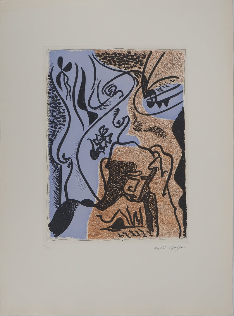 André MASSON : Scène érotique, Gravure originale (vue générale) - Crédit photo : Galerie Art.Paris