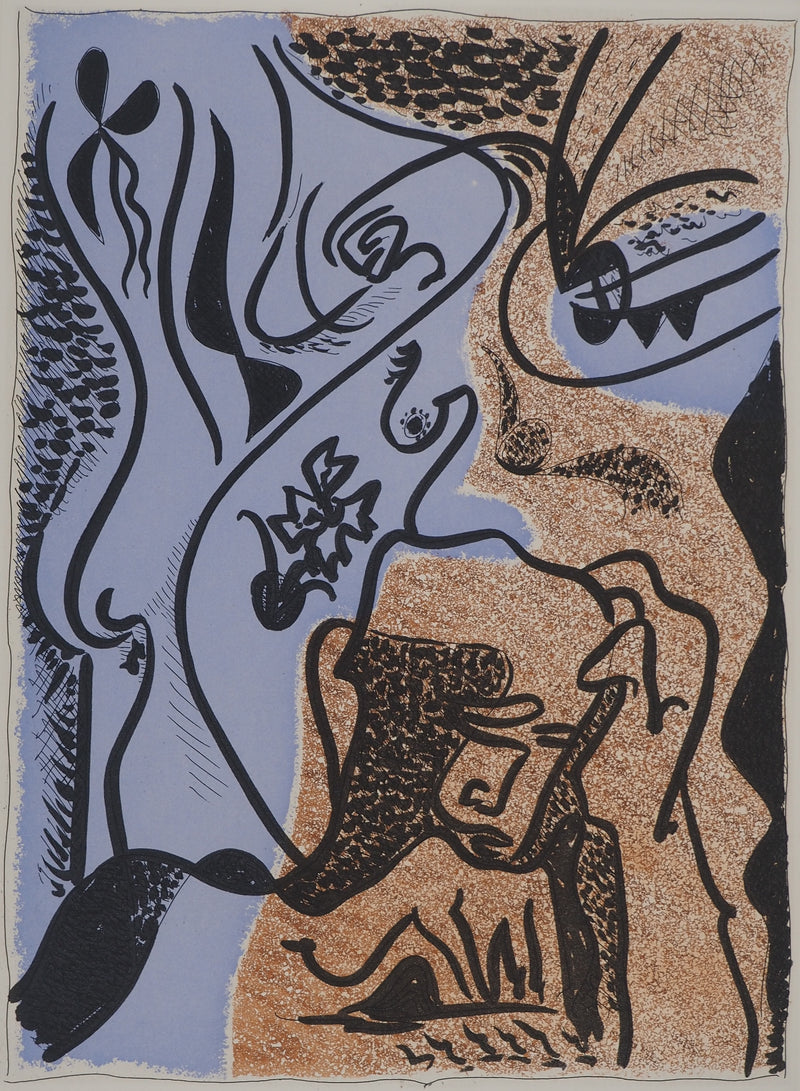 André MASSON : Scène érotique, Gravure originale (photo de détail 3) - Crédit photo : Galerie Art.Paris