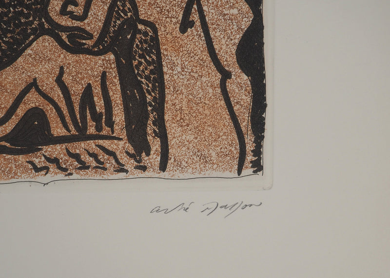 André MASSON : Scène érotique, Gravure originale (photo de détail 2) - Crédit photo : Galerie Art.Paris